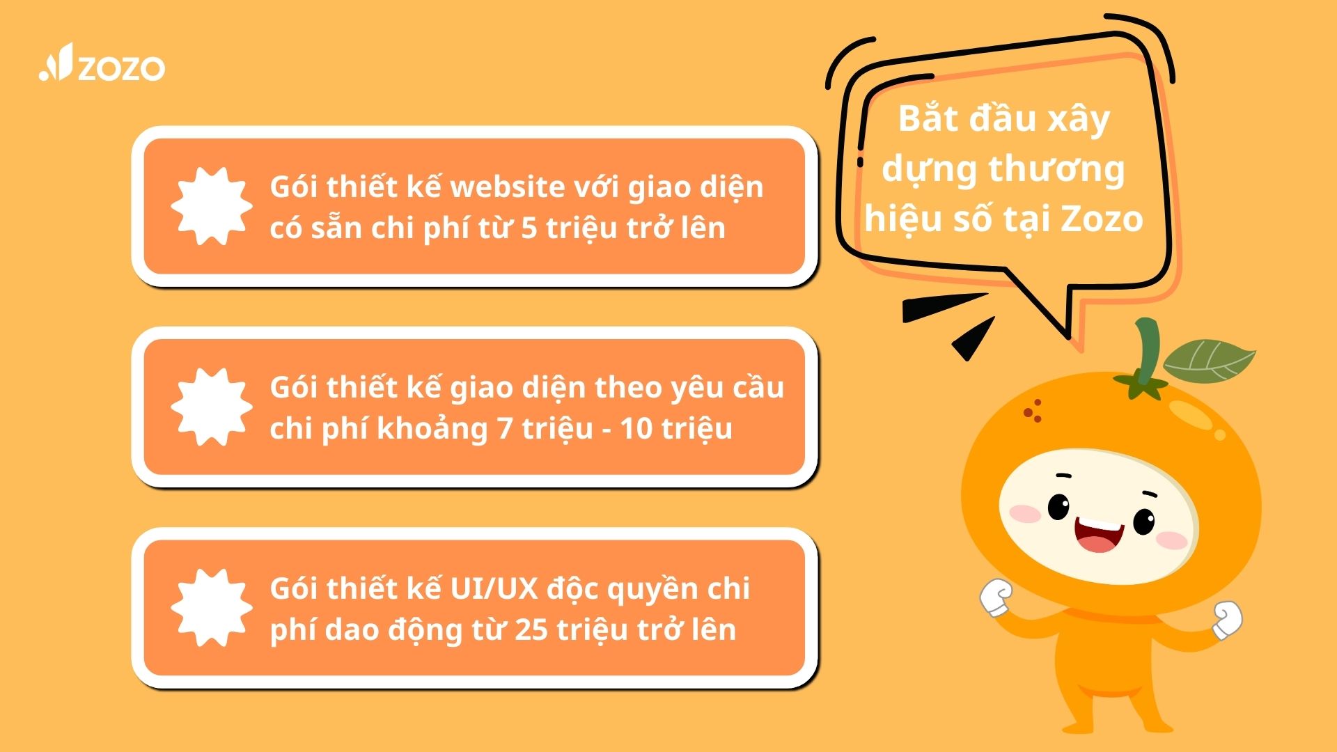Dịch vụ thiết kế website trọn gói Zozo