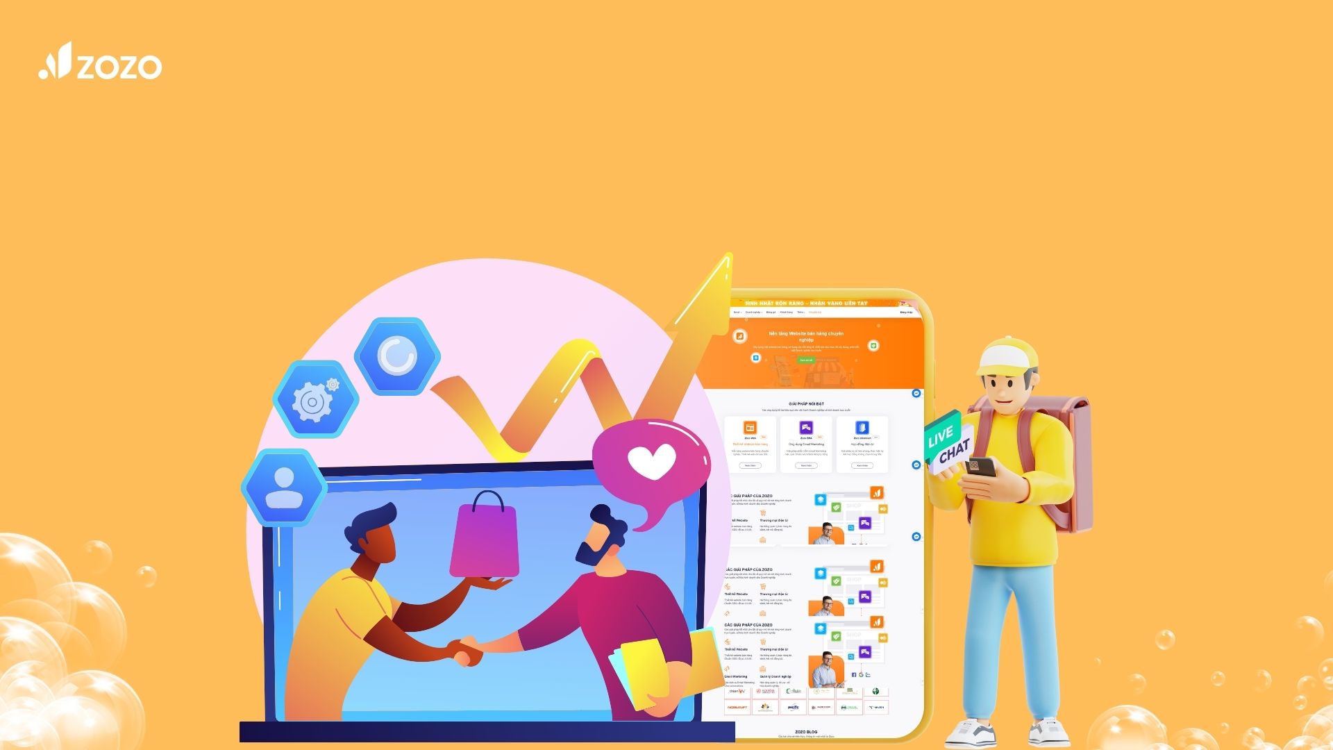 Khách hàng trao đổi trực tiếp với doanh nghiệp trên website
